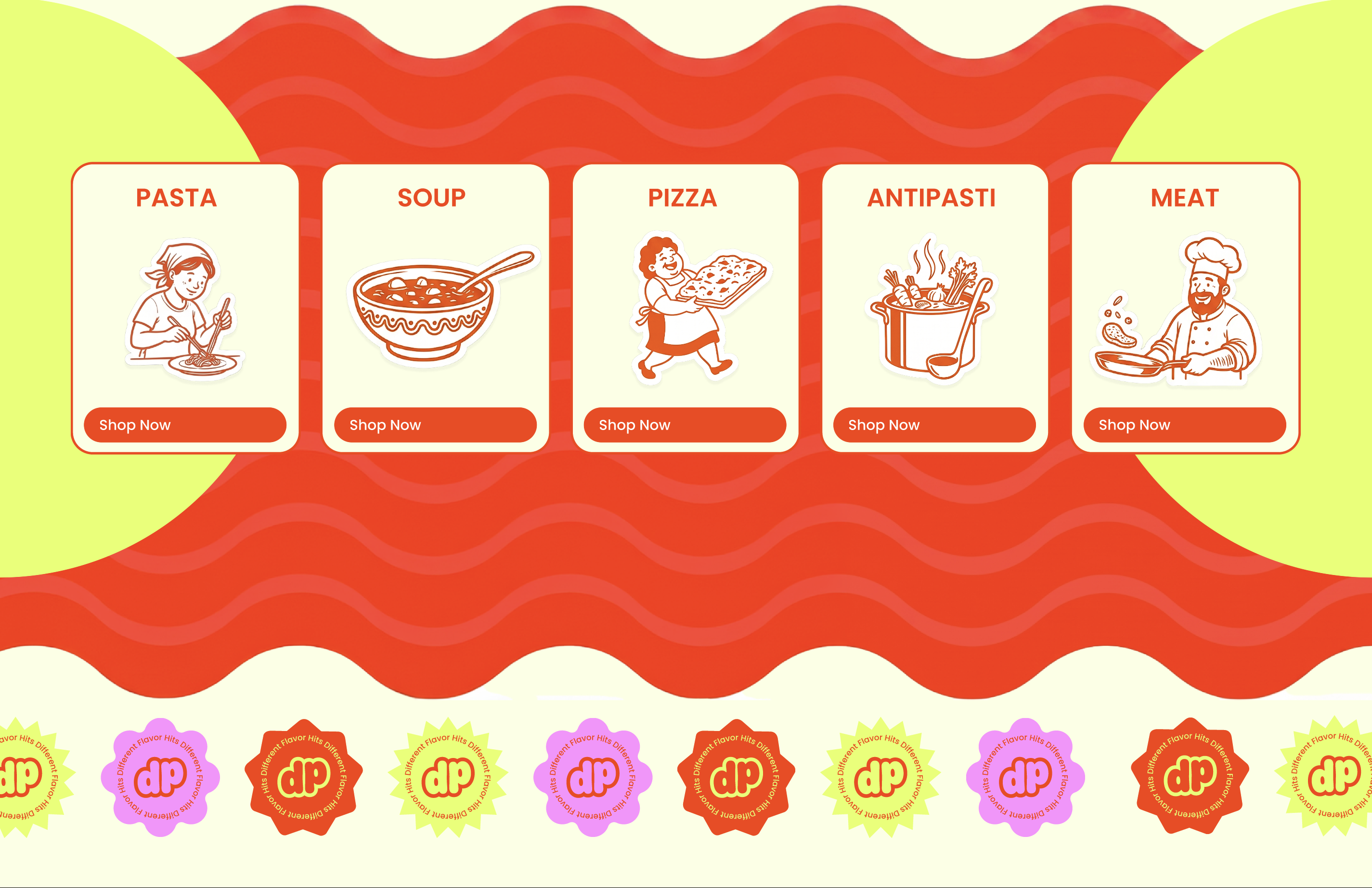 Doppio brand presentation screen showing a repeating pattern design